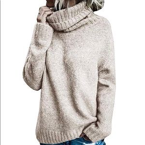 Women’s oversized turtleneck sweater and leggings